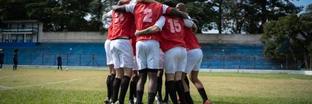 soccer team at practice